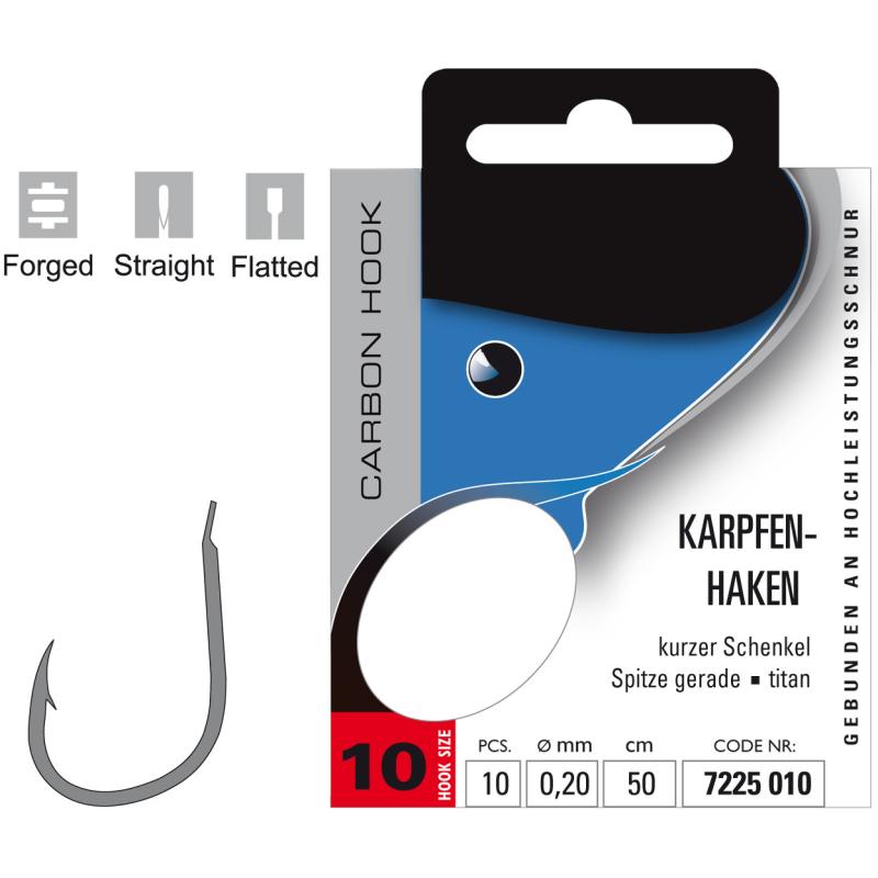 JENZI karperhaak gebonden maat 10 0,20mm 50cm
