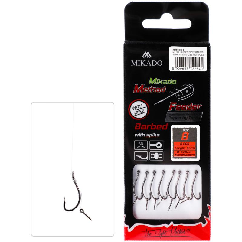 Method Feeder Rig with Needle Mono Maruseigo - Hook Gr. 8 / 0.25mm / 10cm 8pcs