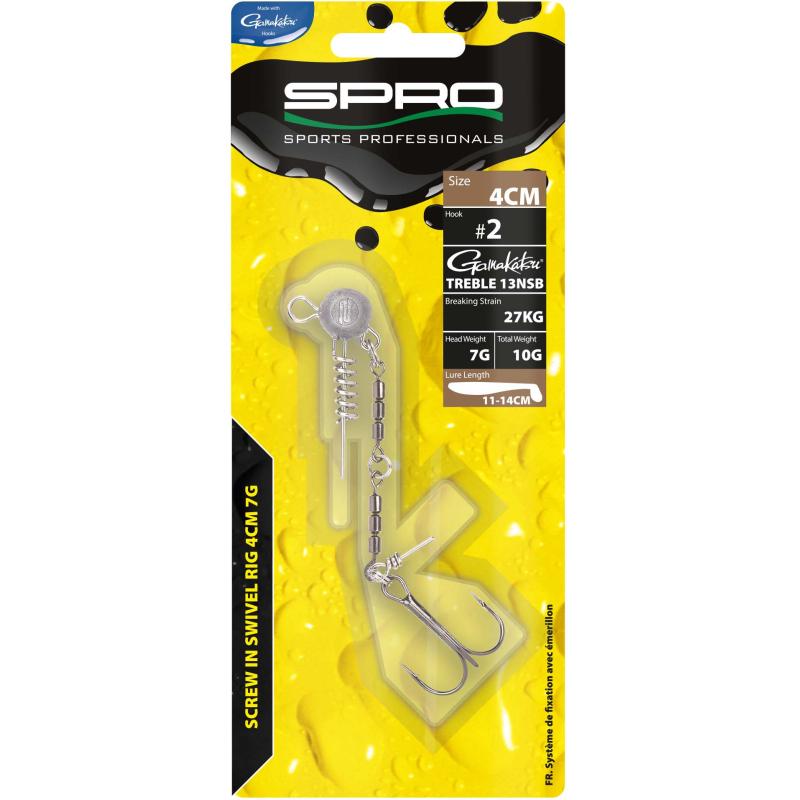 Spro Screw In Swivel Rig 9cm 7G