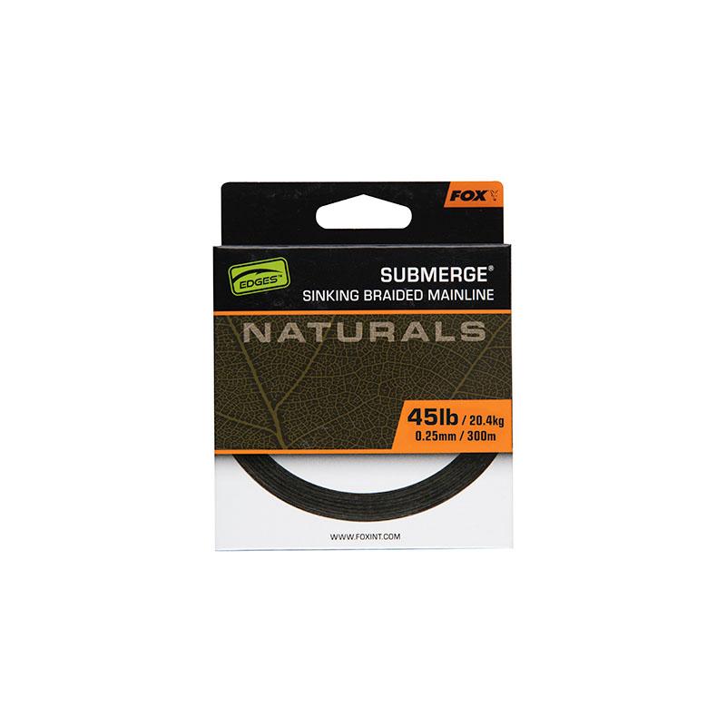 Fox Submerge Naturals sinking braid x 300m 0.38mm 65lb/29.5kg