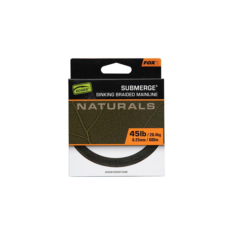 Fox Submerge Naturals sinking braid x 600m 0.38mm 65lb/29.5kg