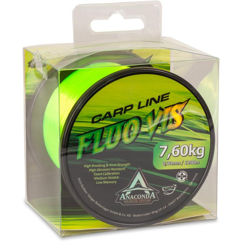 Ligne Carpe Verte Anaconda Fluovis 1.200m / 0,40mm