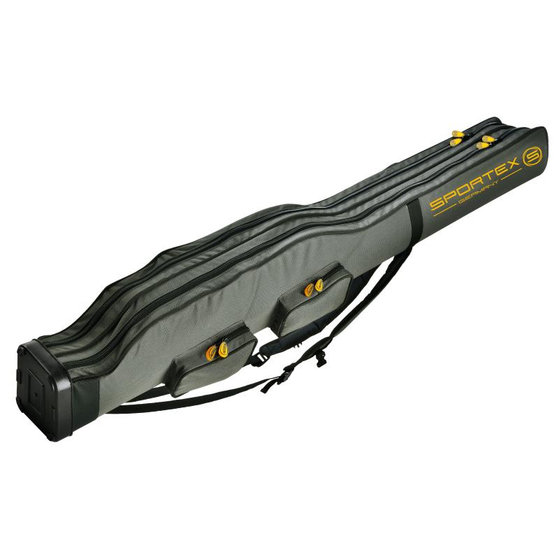 Sportex Tasche 2 Fächer für 2-4 montierte Ruten+Schirm+Tooltaschen Länge 190 cm