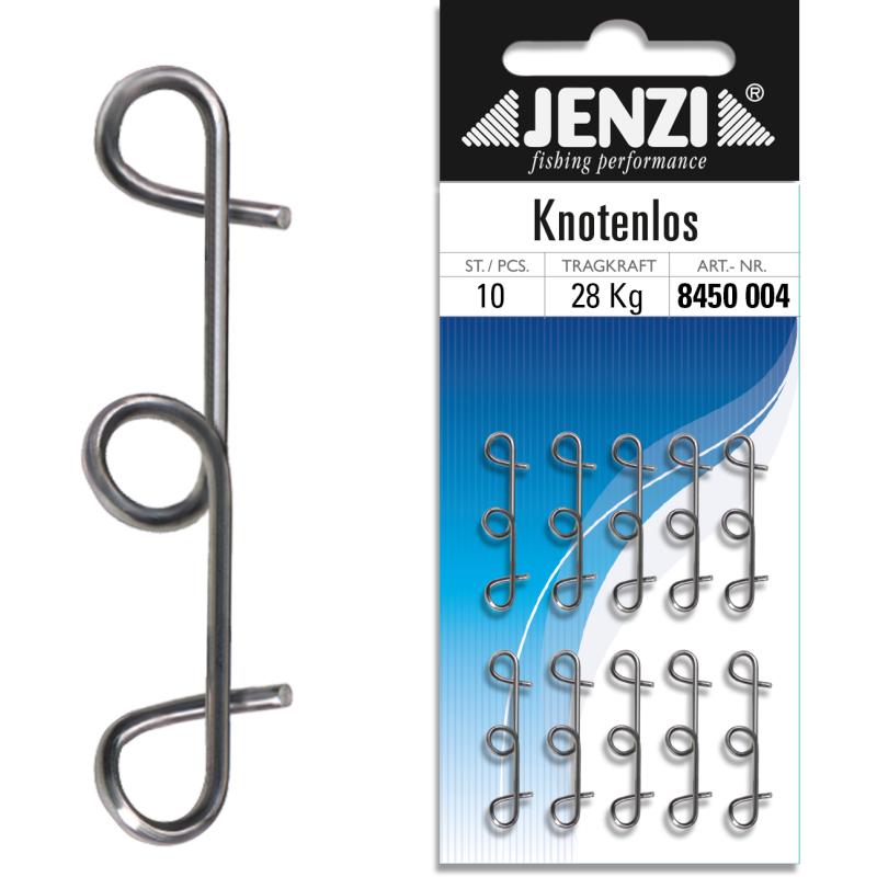 Knooploze snoerverbinder voor mono en gevlochten snoeren, medium 28 kg