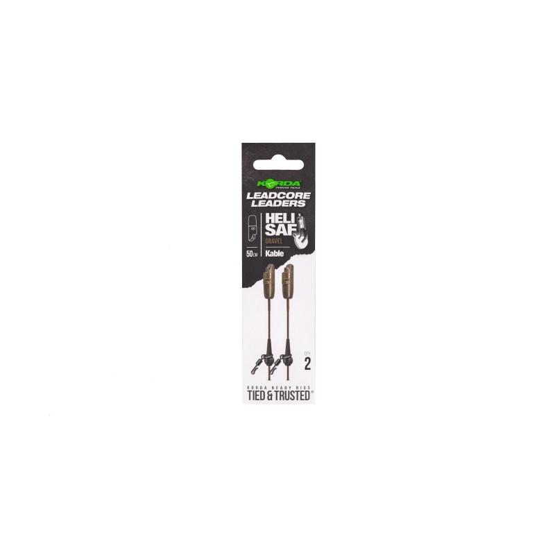 Korda Kable Leadcore Leader Heli Safe Gravel 50cm