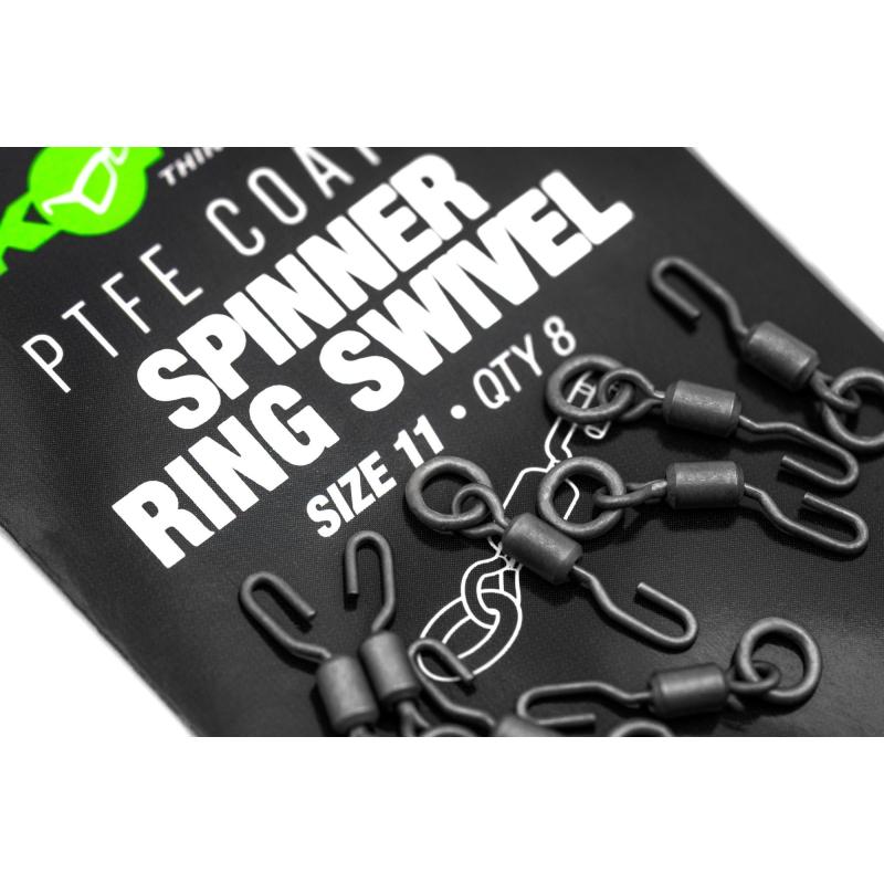 Korda PTFE Spinner Ring Swivels Size 11 (8pcs)