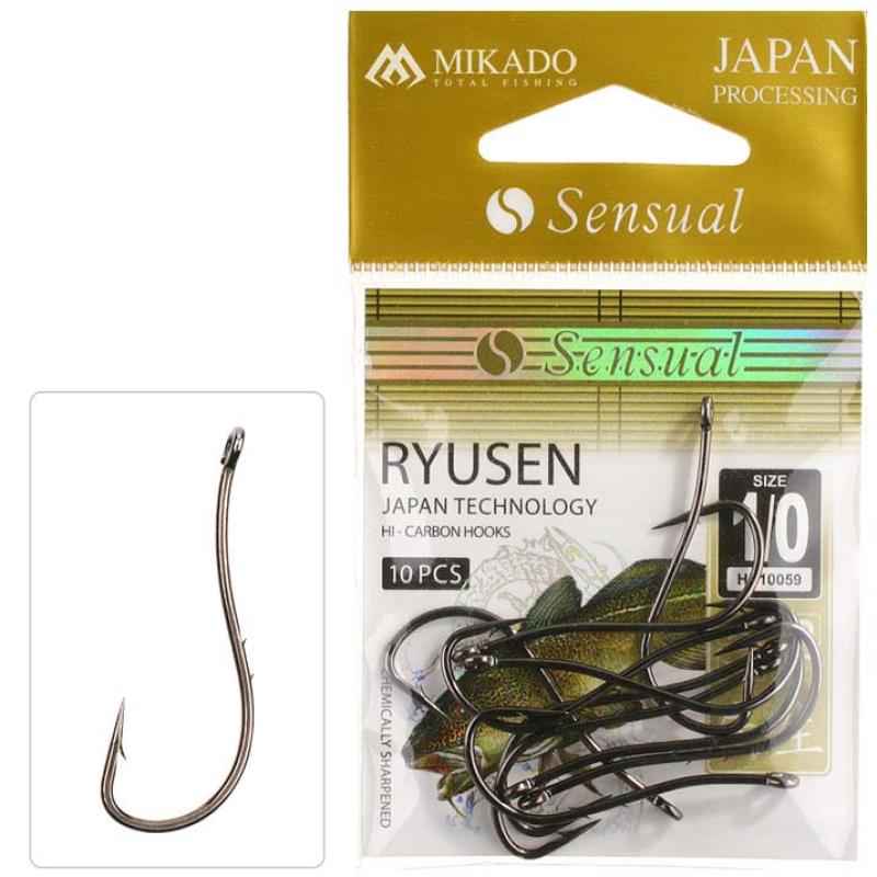 Hameçon Mikado Sensual Ryusen avec anneau n° 1 Bn .