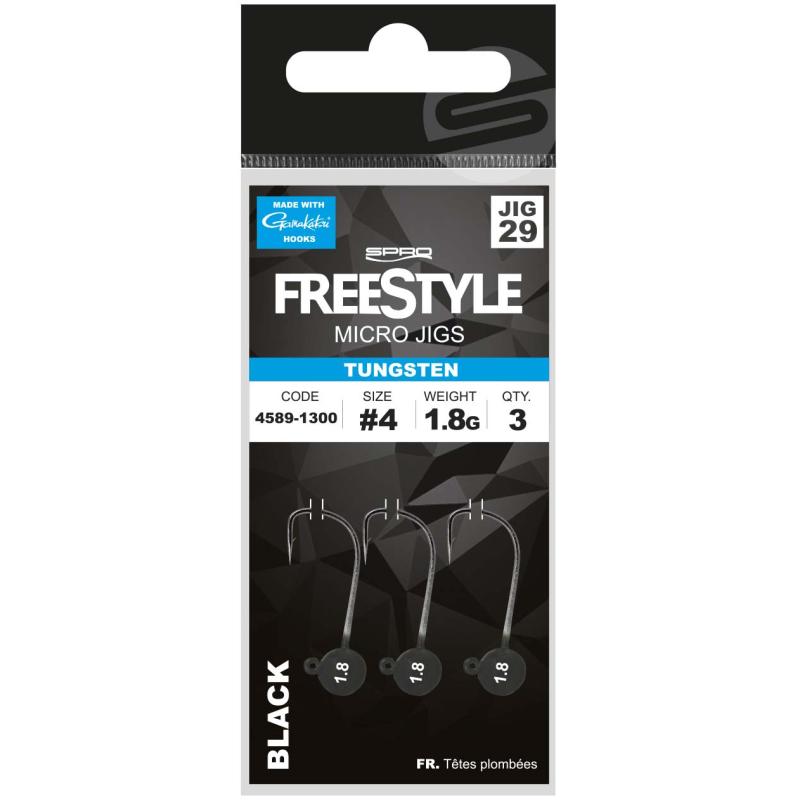 Spro Tungsten Micro Jig29 Zwart 1.8G # 4