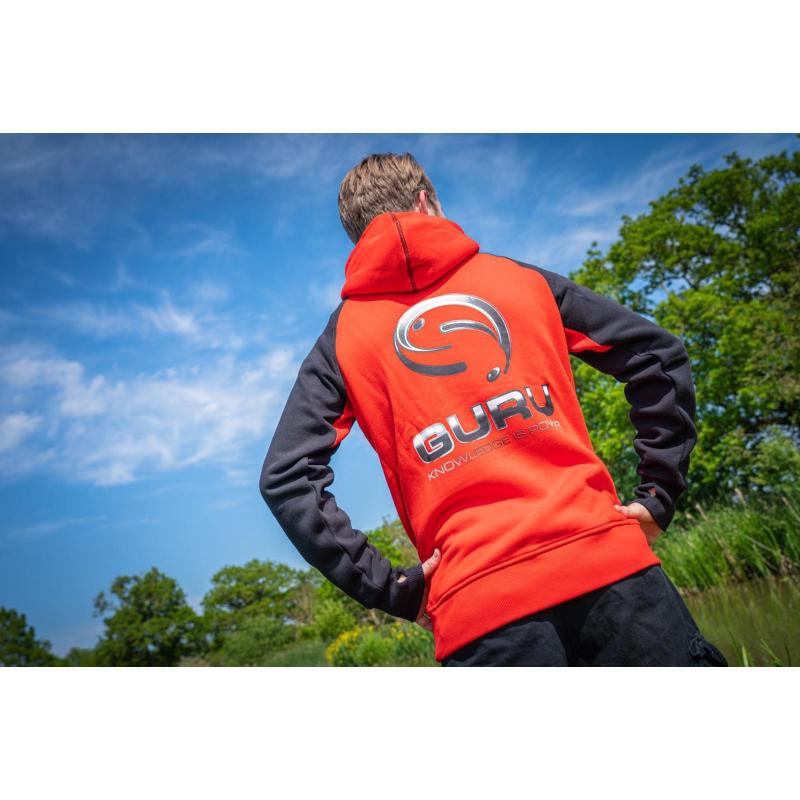 Guru Hoodie Rood/Zwart XXXL