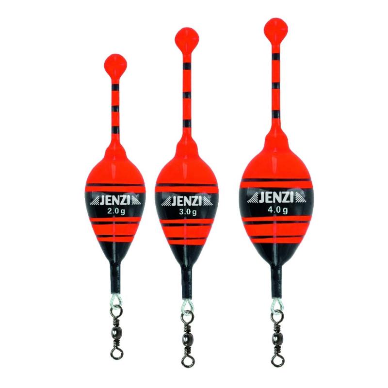 JENZI forelvlotter "Trout DOPE Buoy 1" met wartel en vizier, 4,0 g