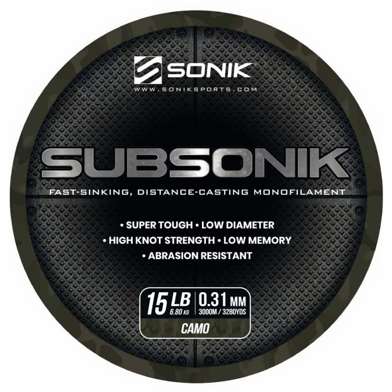 Sonik SUBSONIK CAMO 15LB 3000m 0.31mm