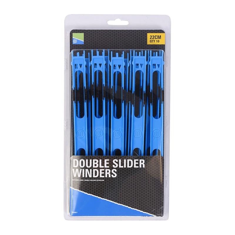 Preston dubbele schuifopwinders - 22 cm blauw