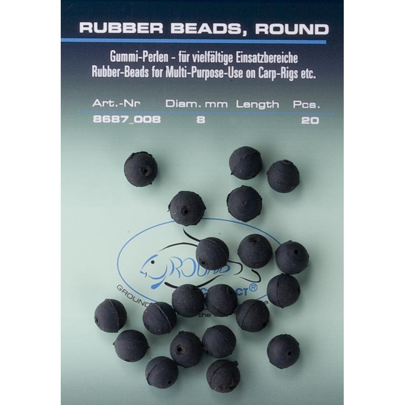 JENZI rubber kralen zwart 4mm