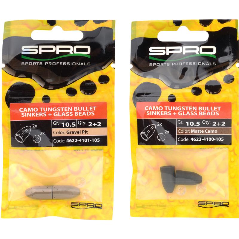 Spro Camo Tungsten Bullet Sinkers Mc 10g