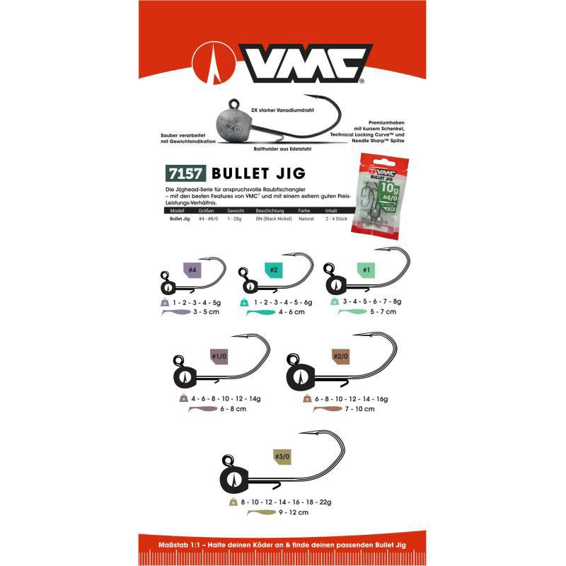 VMC BULLET JIG 12g X3 #6/0