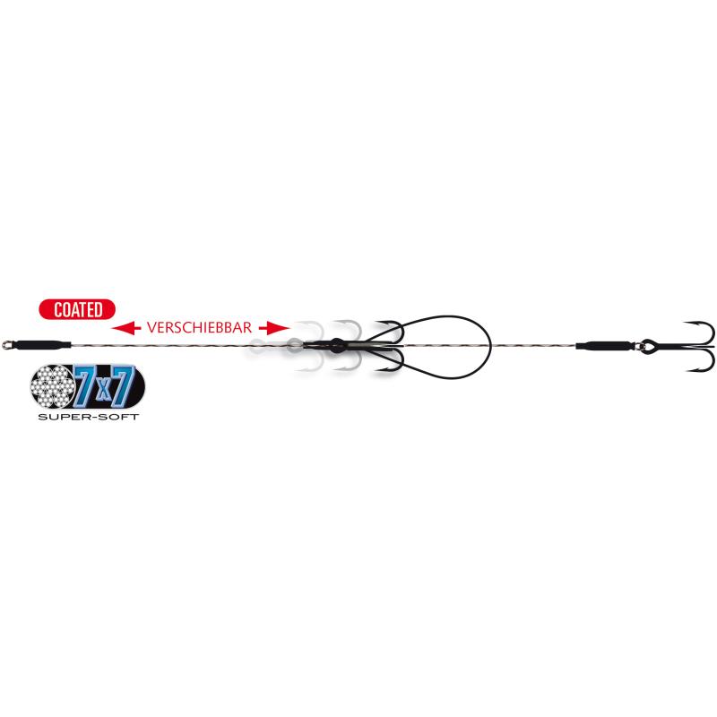 Fléchir. Hameçon Long Cast Rig 7x7 taille 6