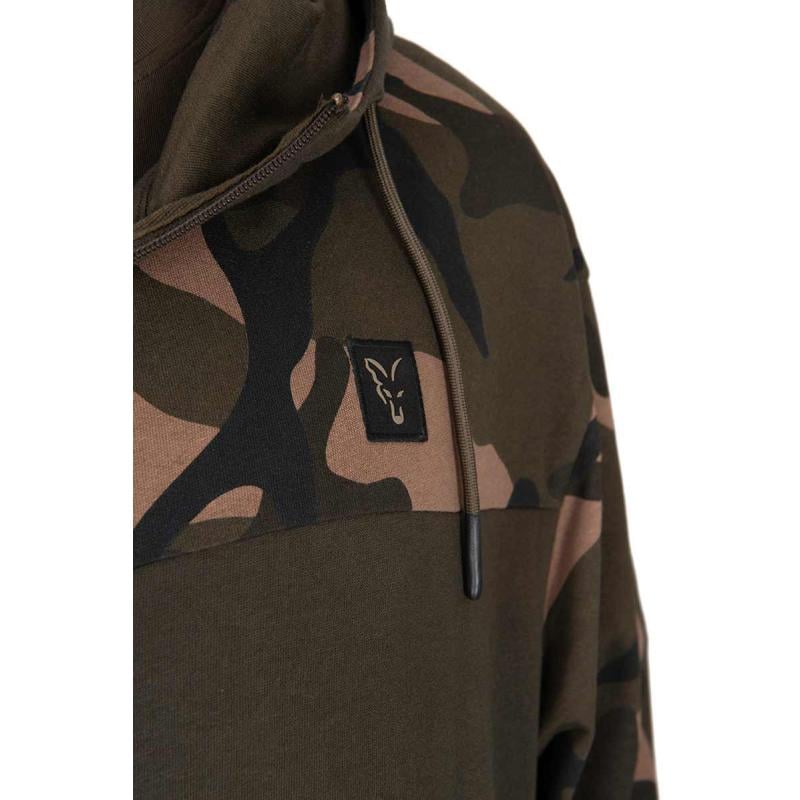 Fox LW Khaki/Camo Split Zip Hoody 2XL