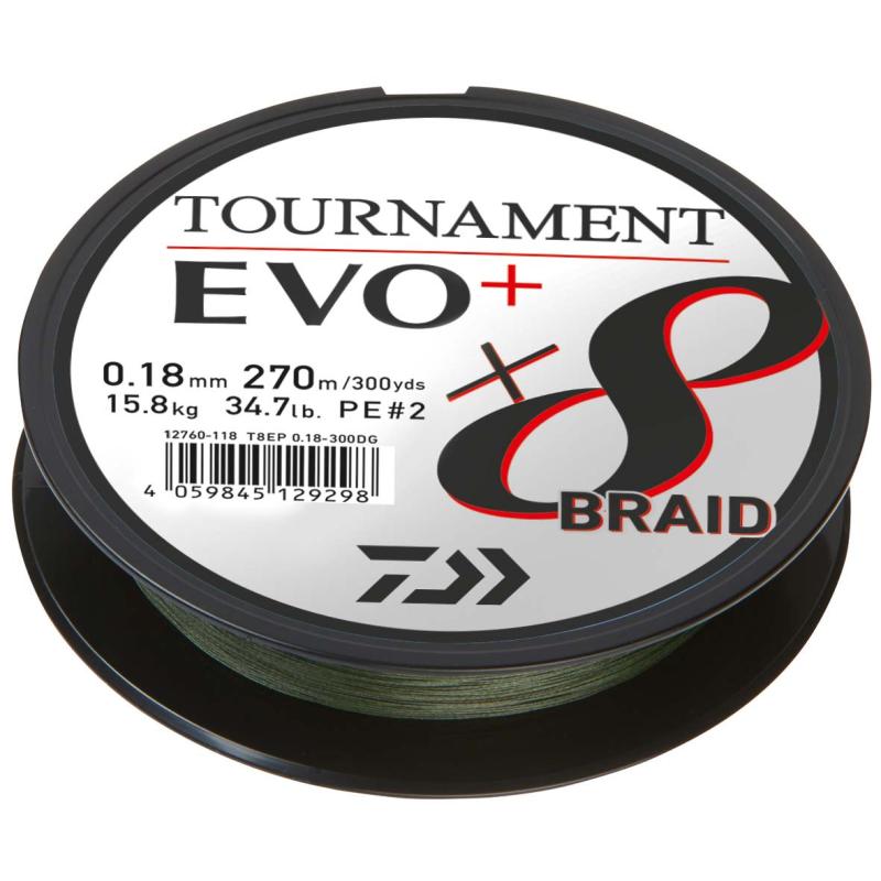 Daiwa Tournament x8 Br. EVO+ 0.18mm 270m DG
