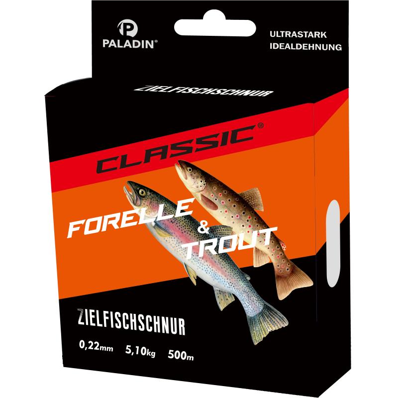 Paladin Classic target fishing line trout 0,22mm 5,1kg 500m transparent