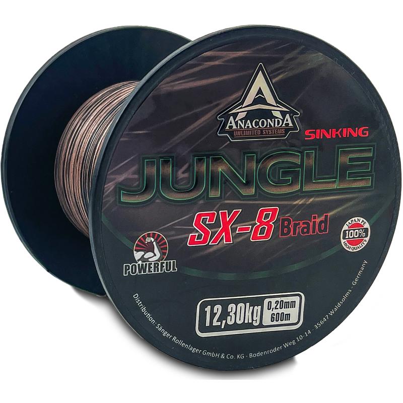 Anaconda Jungle SX-8 Vlecht Zinkend 600m 0,28mm/17,15kg