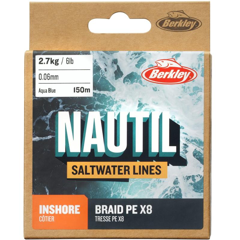 Berkley Nautil Braidx8 300m 0.06mm Aqua Blue