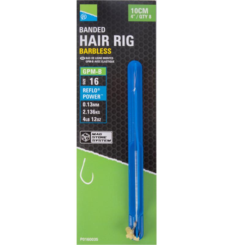Preston Gpm-B Banded Hair Rigs - 4/10Cm - 12 Gpm-B