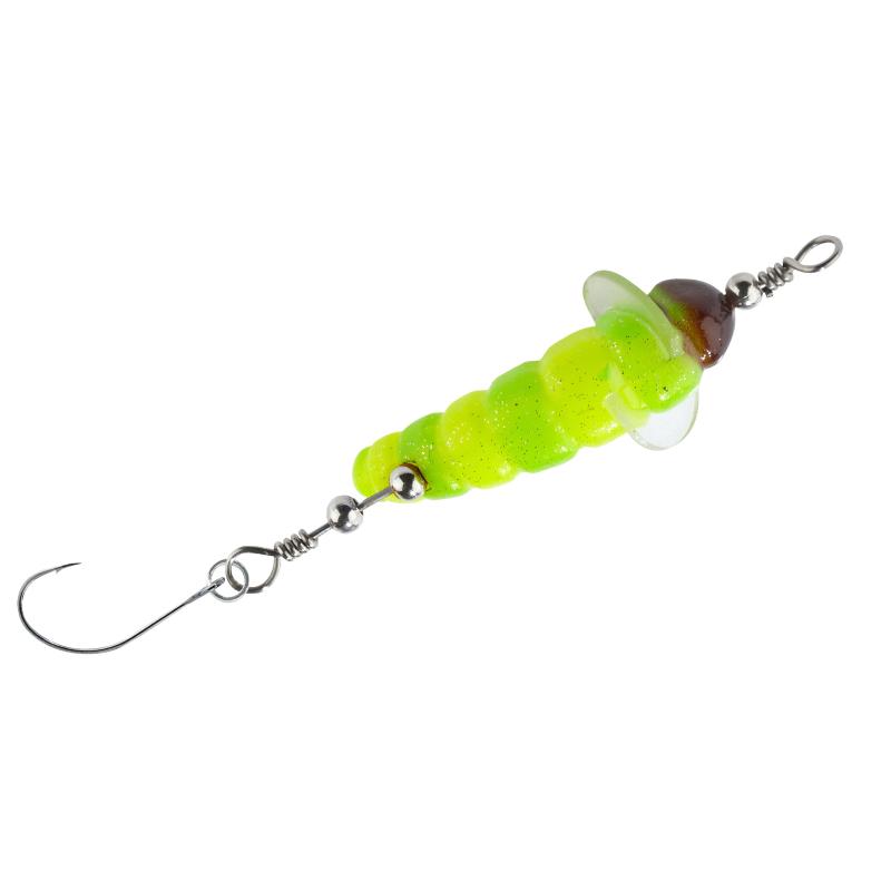 Balzer Trout Attack Killer Made mit Einzelhaken gelb-grün UV 4cm 2,3g