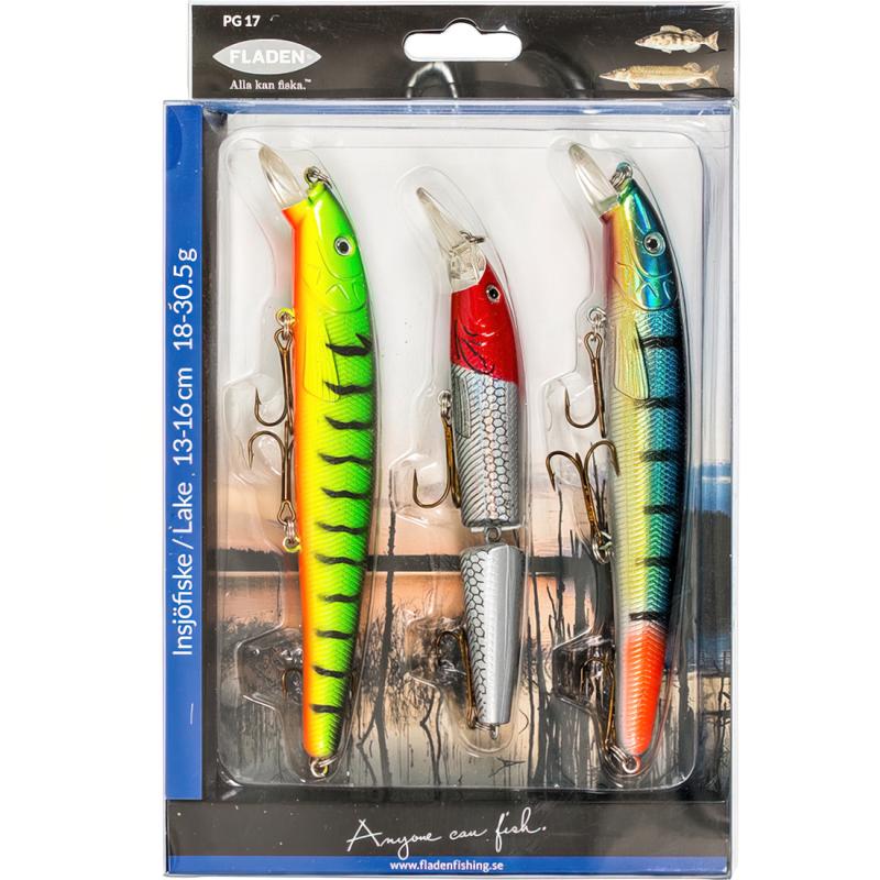 FLADEN Assortiment brochet / sandre wobblers 3 pièces