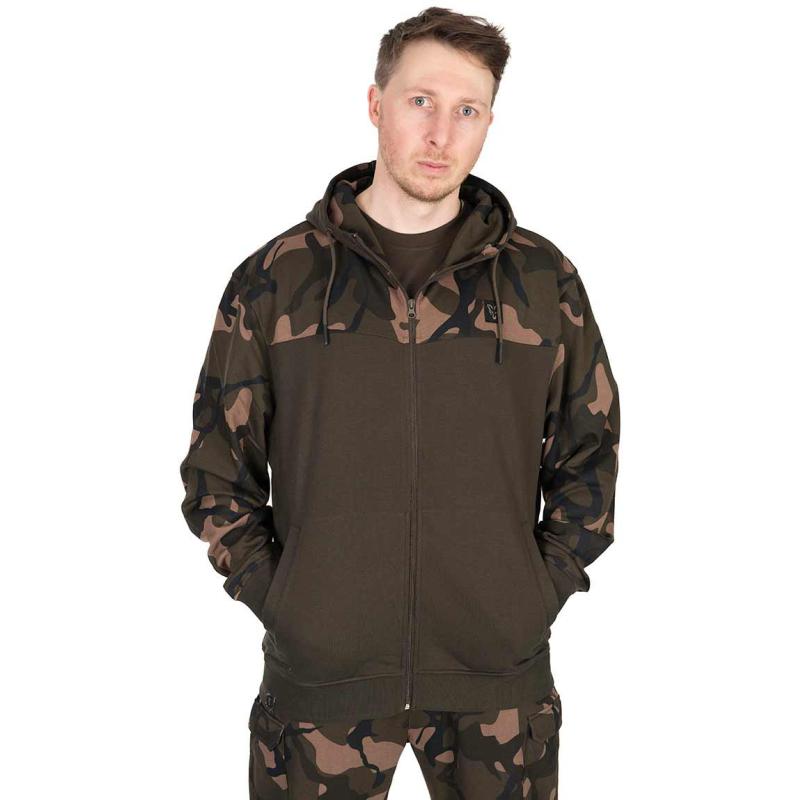 Fox LW Khaki / Camo Split Zip Hoody PETIT