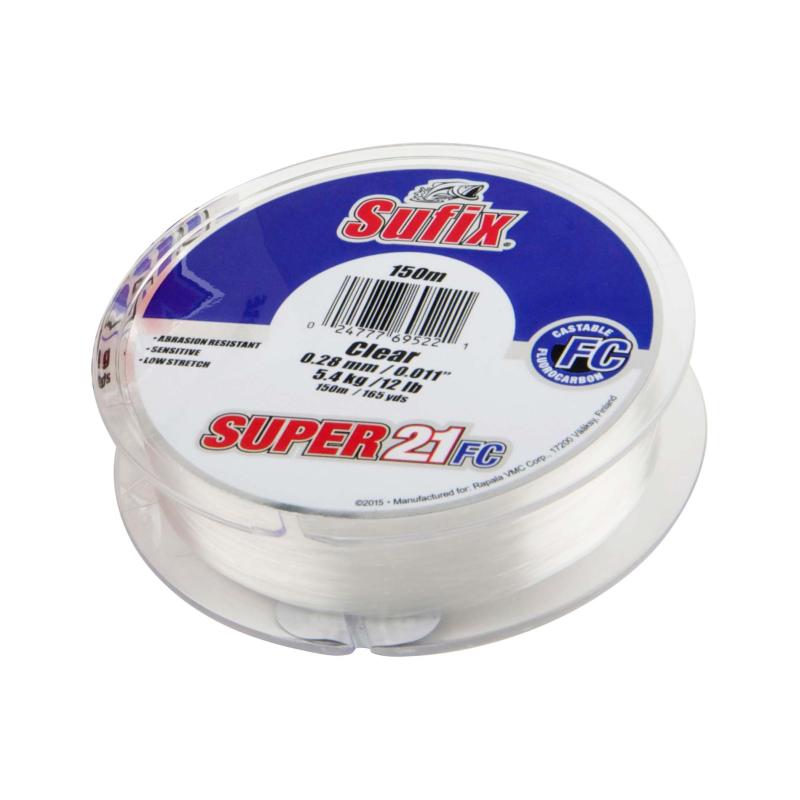 Sufix Super 21 Fluoro Clear 0,18mm 150m