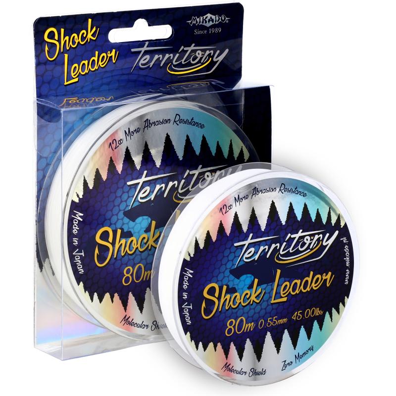 Mikado Territory Shock Leader 45Lbs / 0.55mm / 80M - Vert
