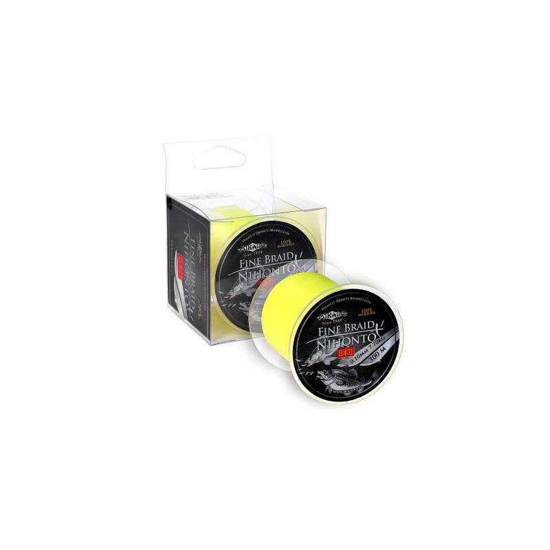 Mikado Nihonto Fine Braid - 0.10mm/7.7Kg/300M - Fluo Yellow