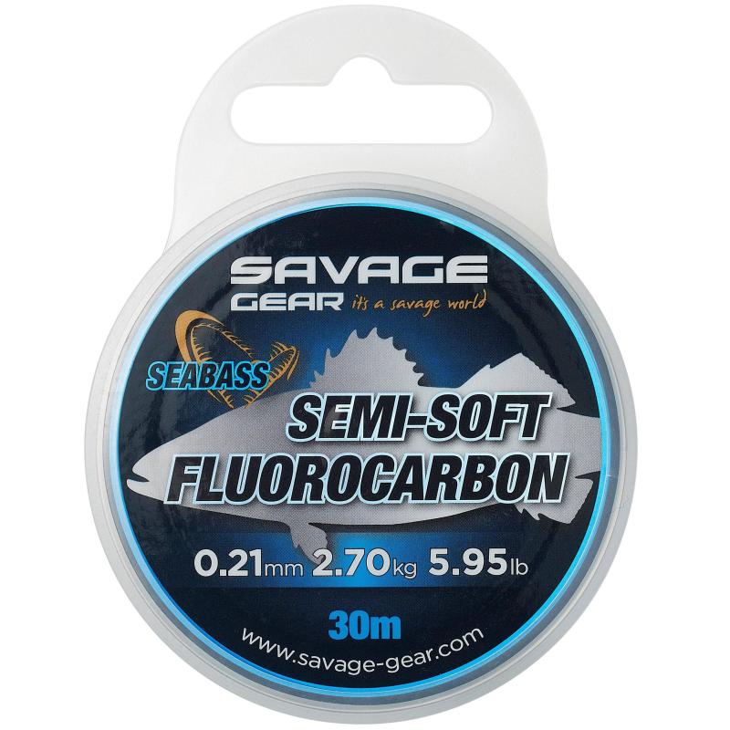 Savage Gear Semi-Soft Fluorocarbon Seabass 30M 0.39mm 8.04Kg 17.72Lb Cle