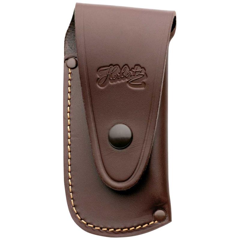 Étui en cuir Herbertz, marron, pour les longueurs de poignée 11 et 13 cm, longueur 14,5 cm