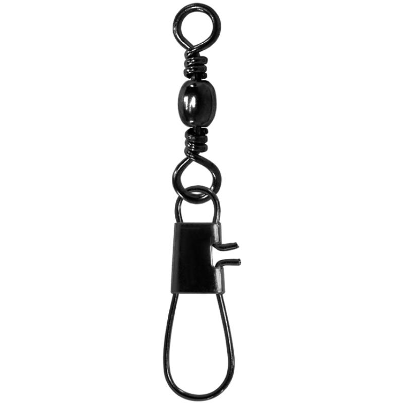 JENZI carabiner swivel in black - nickel size 10 to 10 kg.