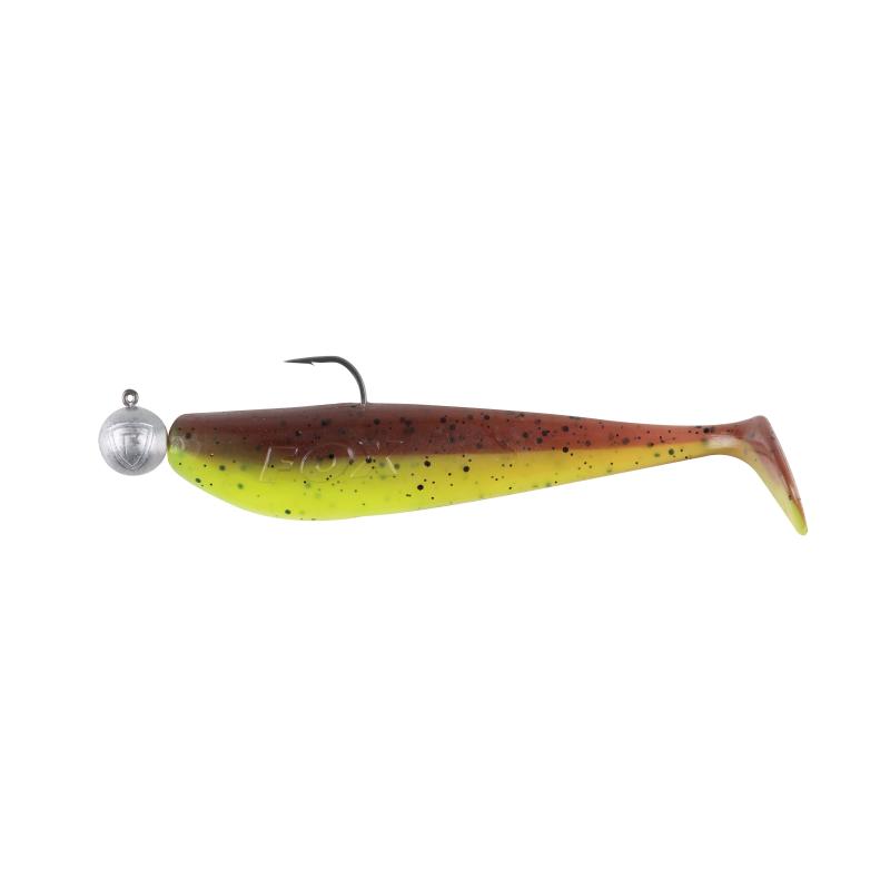 FOX RAGE Zander Pro Shad 10cm x4 gemengd UV-kleurenpakket LOADED 10g 4/0 kop