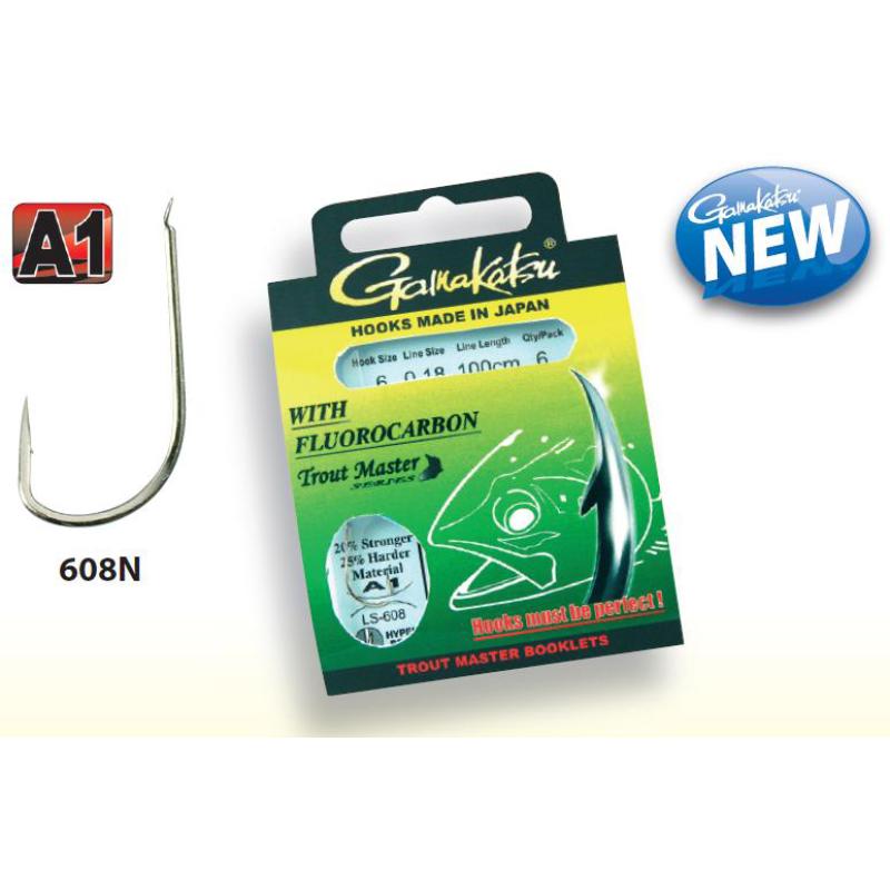 Gamakatsu BKS Trout Master LS-608N Fluorocarbon 100cm size 6