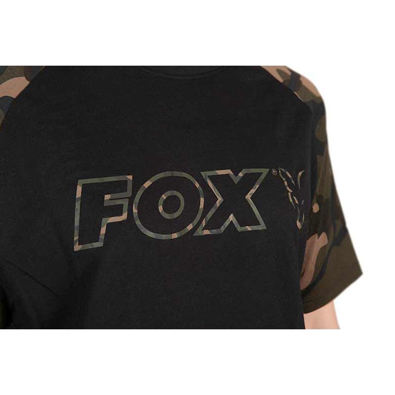 Fox Zwart/Camo Outline T - medium