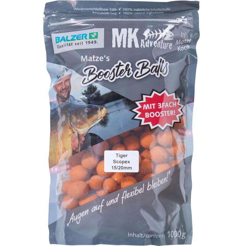 Balzer MK Boosterballen Tijgernoot-Scopex oranje 15 en 20mm 1kg