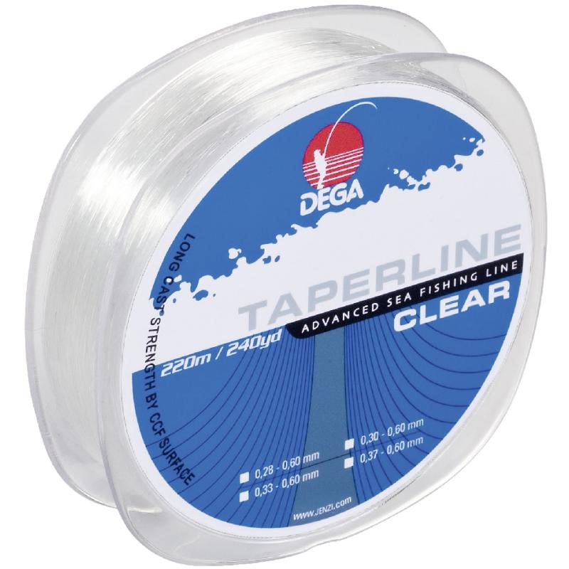 DEGA Taper Line Schlagschnur Transparent 0,30-0,60mm 220m