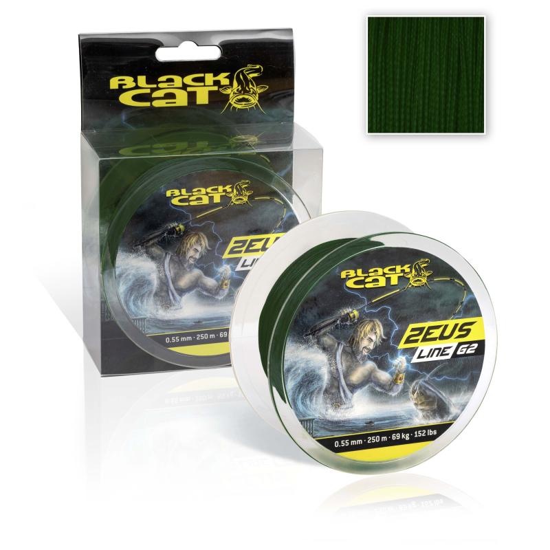 Black Cat 0,45mm Zeus Line G2 L:250m 46kg/101lbs grün