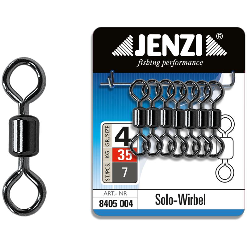 JENZI Solo Swivel in zwart nikkel design maat 4 35kg