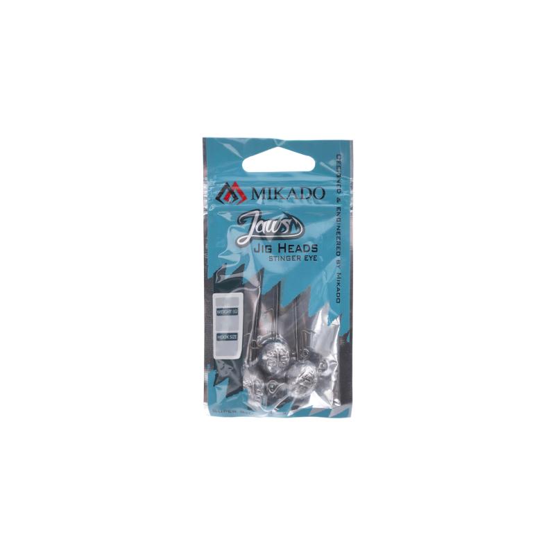 Mikado Jig Head - Jaws Stinger Eye 10G-8/0 Bn - 3 Stck.