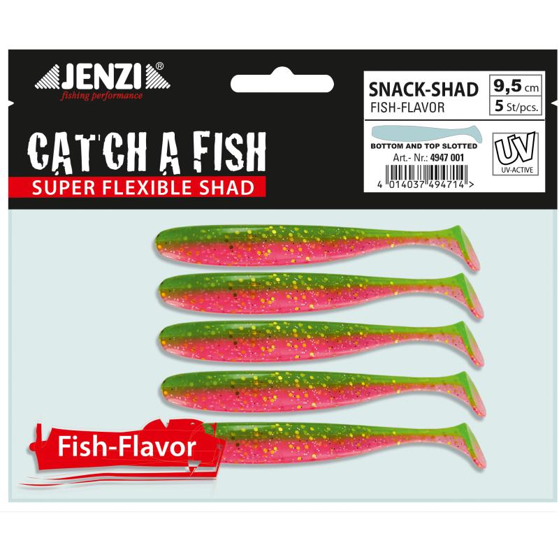 Savage Gear Cannibal Shad 10cm 9g - 5 Gummiköder Chartreuse Pumpkin