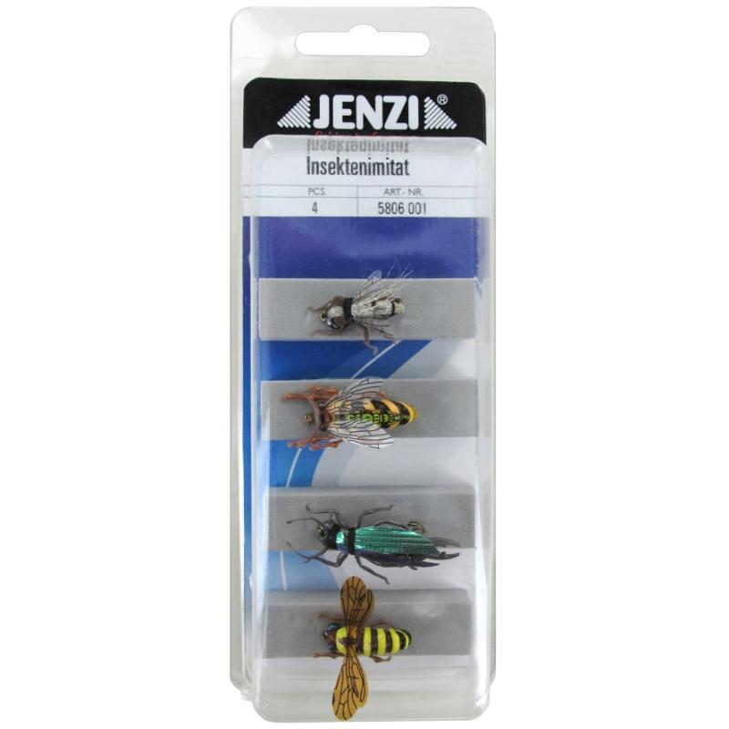 JENZI Trockenfliegen Set - 12 Handgebundene Fliegen Fürs Fliegenfischen