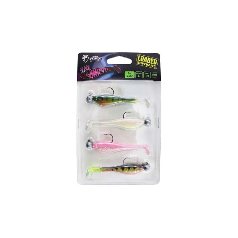 Leurres Fox Rage Ultra UV Zander Pro Shad Mixed Colour Loaded Pack