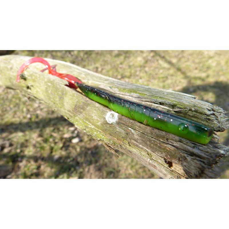 Jenzi Drop-Shot Inshore Trailer - Leurre Souple 8,5cm (10 Pièces) - Coloris Jaune