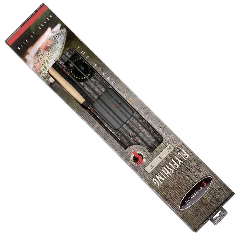 JENZI Combo Fliegenrutenset Komplettpaket #5 2,55 m