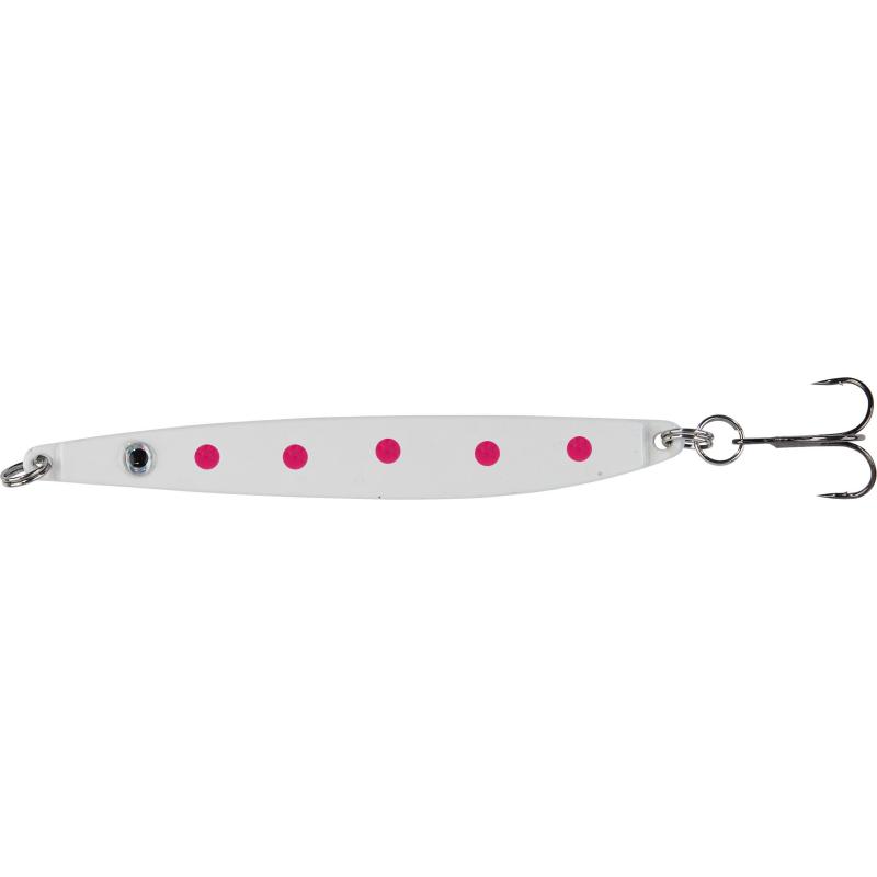 Balzer Meeforellenblinker Wei&szlig;-pink Spots 22g