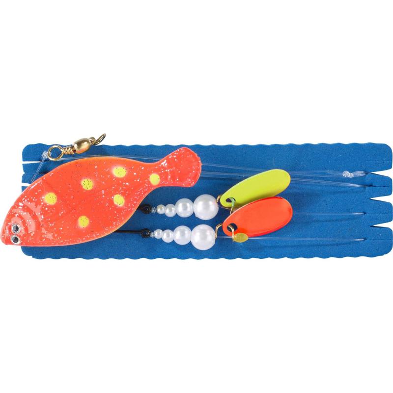 Balzer Inliner Plattfisch-Blinker, 80g, UV-Orange-Gelb